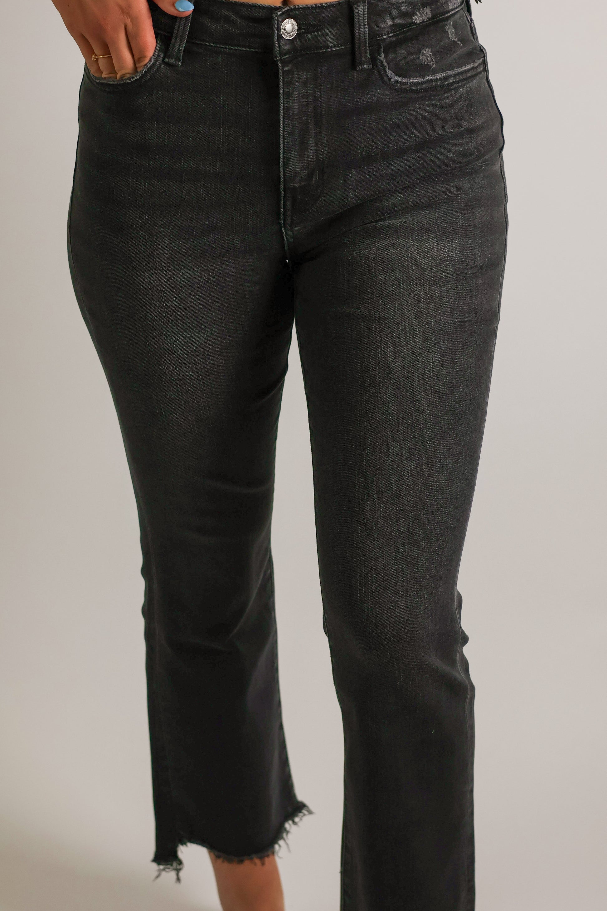 High Rise Wide Leg Cropped Jeans