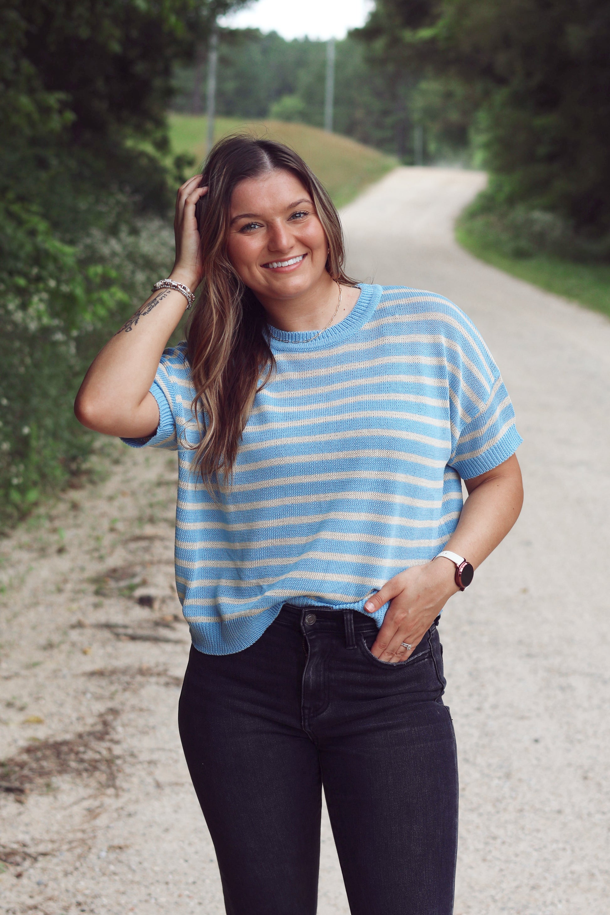 Striped Sweater Tee