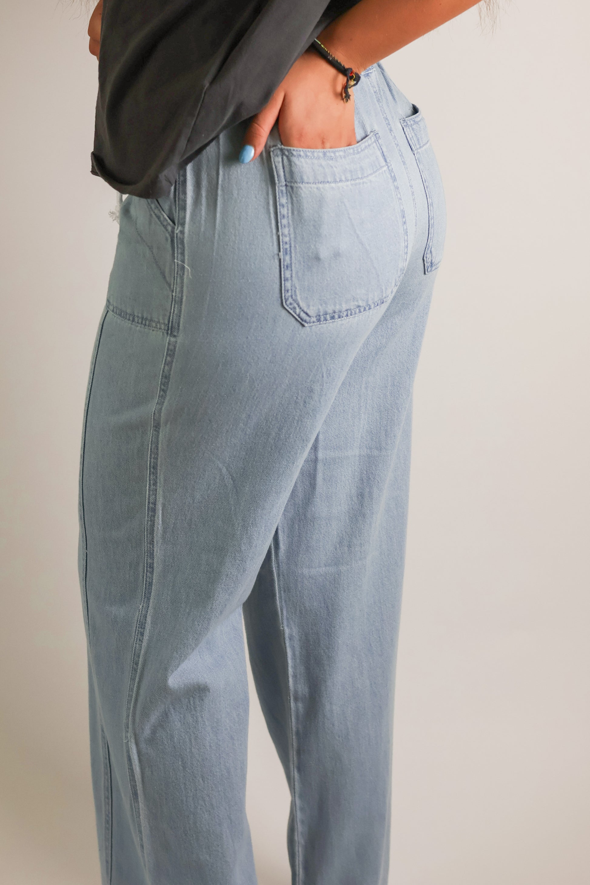 High Rise Wide Leg Drawstring Pants