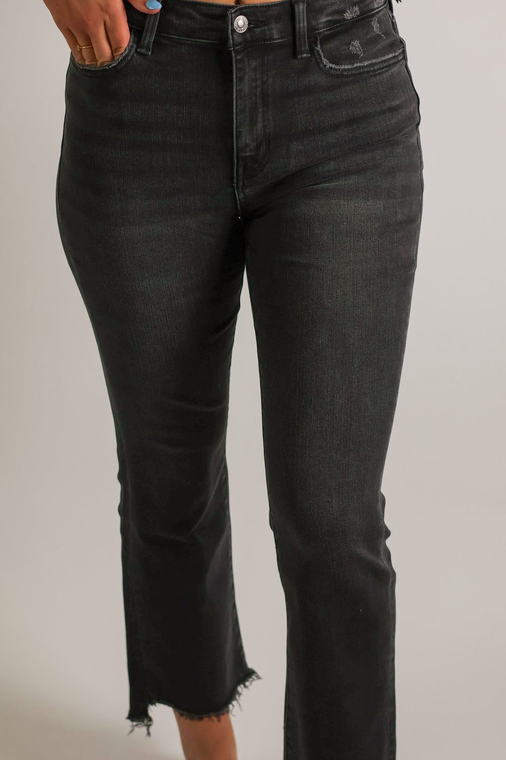 High Rise Wide Leg Cropped Jeans