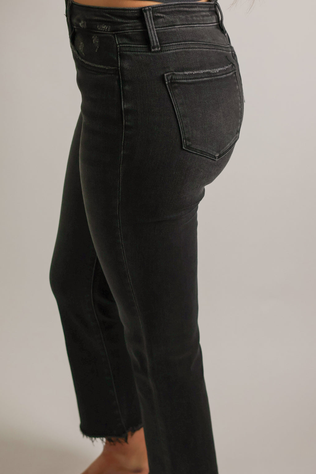 High Rise Wide Leg Cropped Jeans