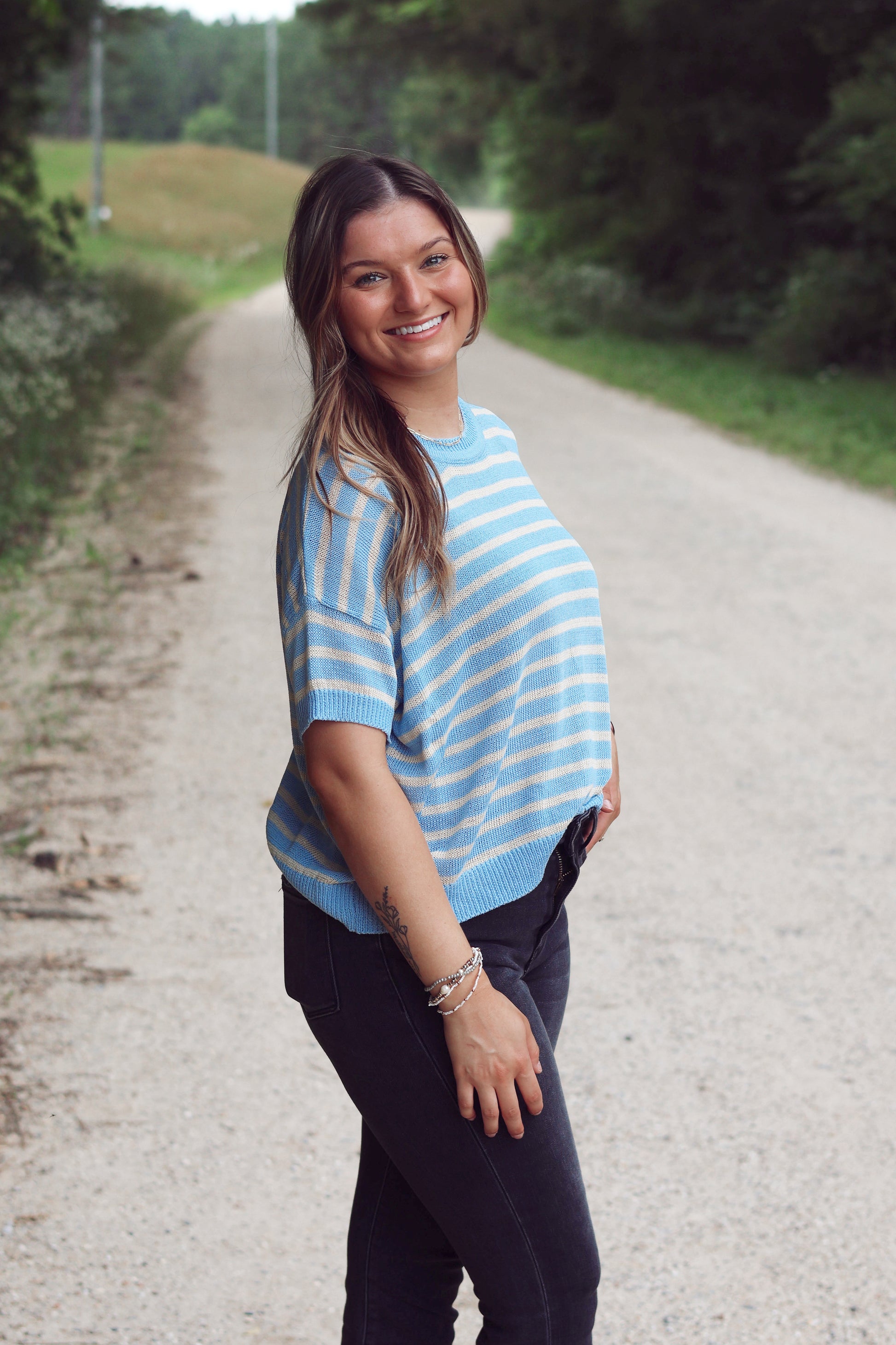 Striped Sweater Tee